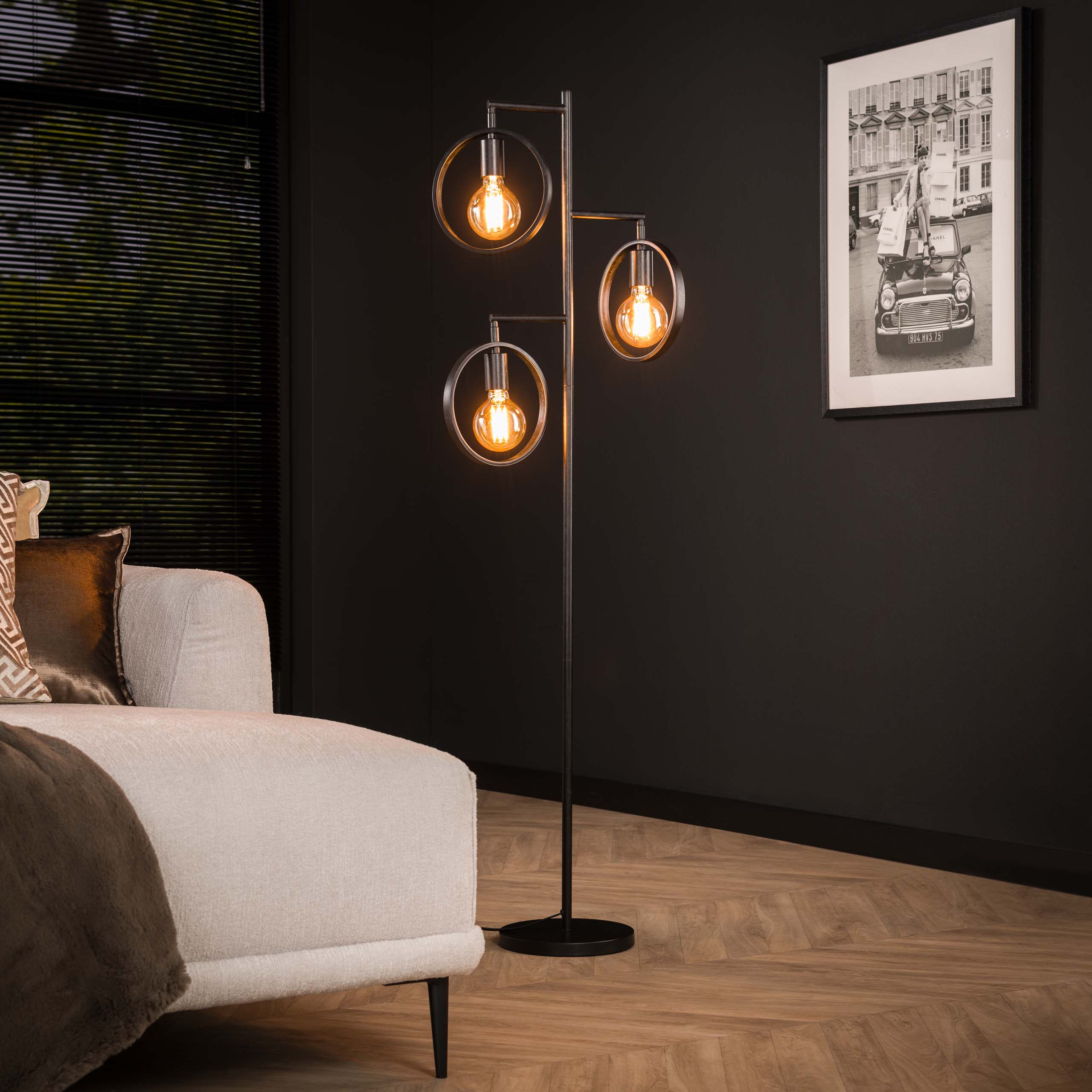 Vloerlamp 3L ring
